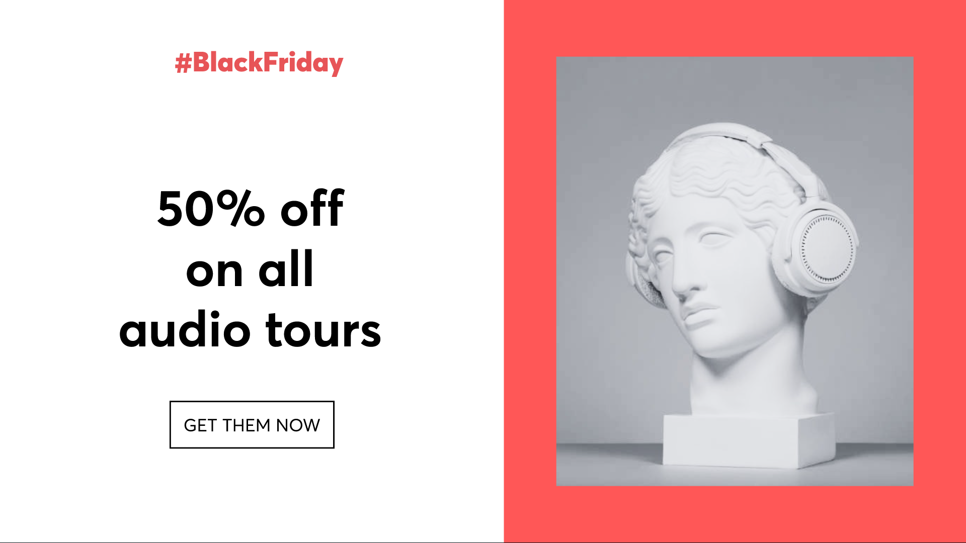 50% off on all audio tours