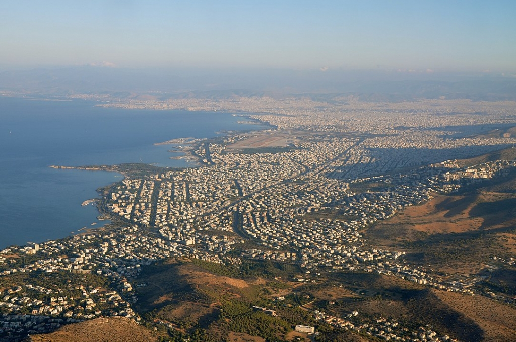 Athens from the airplane 