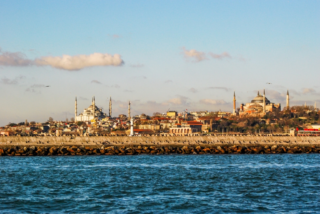 enjoy the view of the Bosphorus strait in Istanbul