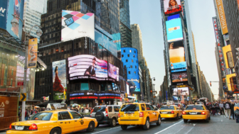 New York City Yellow Taxi on Times Square